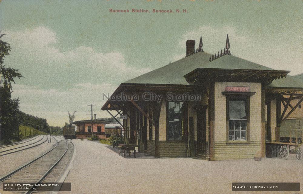 Postcard: Suncook Station, Suncook, New Hampshire